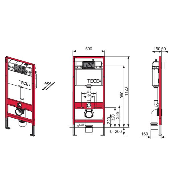 Pachet rezervor TECEbase, sistem de fixare, iz. fonica si clapeta TECEnow, crom lucios (9400412) Pachet rezervor TECEbase, sistem de fixare, iz. fonica si clapeta TECEnow, crom lucios (9400412)