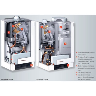 Viessmann Vitodens 200-W 60 KW pentru instalatii solare (B2HAR67) Viessmann Vitodens 200-W 60 KW pentru instalatii solare (B2HAR67)