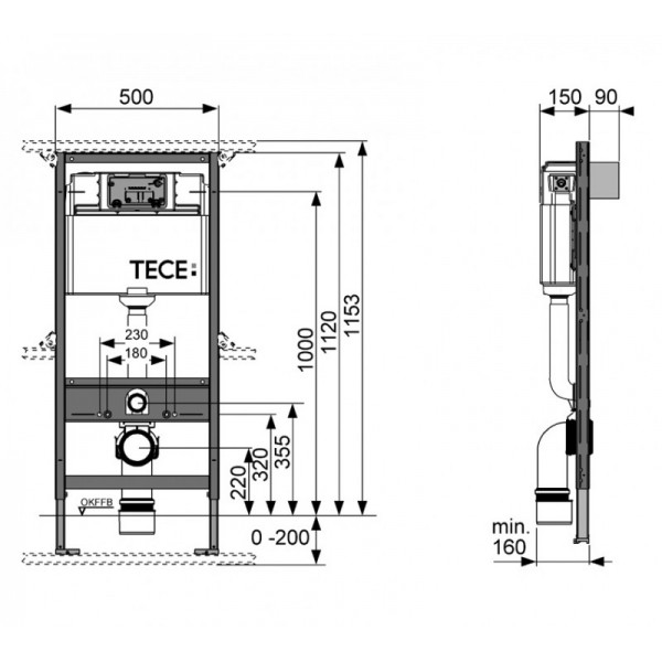 Modul WC TECEbase cu rezervor Base, incl. clapeta TECEbase crom lucios, izolatie si sist. fixare, H 1120mm (9400406) Modul WC TECEbase cu rezervor Base, incl. clapeta TECEbase crom lucios, izolatie si sist. fixare, H 1120mm (9400406)