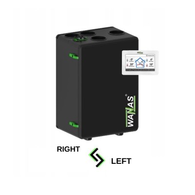 Wanas Black 200V Centrala Ventilatie cu Recuperare de Caldura (Wanas200VBLACK)