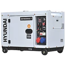 Generator de curent trifazat cu motor diesel Hyundai DHY8600SE-T