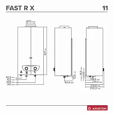 Instant Ariston FAST R X ONM 11 NG (Gaz Natural) (3632523)