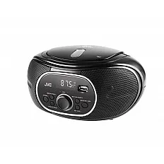 Radio cu CD JVC RD-E221B, 2 x 1.3 W RMS, FM/USB/MP3, AUX IN, iesire pentru casti, negru