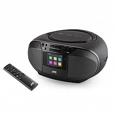 Radio cu CD JVC RD-E664B-DAB, 2x2.5W RMS, Bluetooth, USB, afisaj LCD, ceas, telecomanda, negru