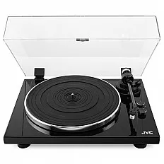 Pick-up Hi-Fi cu ac JVC AL-E534B, Bluetooth, 2 viteze (33 si 45 rpm), platan aluminiu, iesire RCA, negru