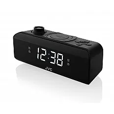 Radio cu ceas JVC RA-E314B, FM, alarma, proiectie, memorie 10 posturi, negru