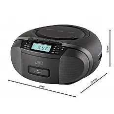 Internet radio JVC RA-E814B, 5W RMS, tuner DAB+/FM, Bluetooth, ecran color 2,4 inch, negru