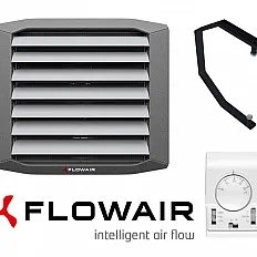 Aerotermă pe agent termic Flowair LEO XL3, 121 kW, cu suport și termostat incluse