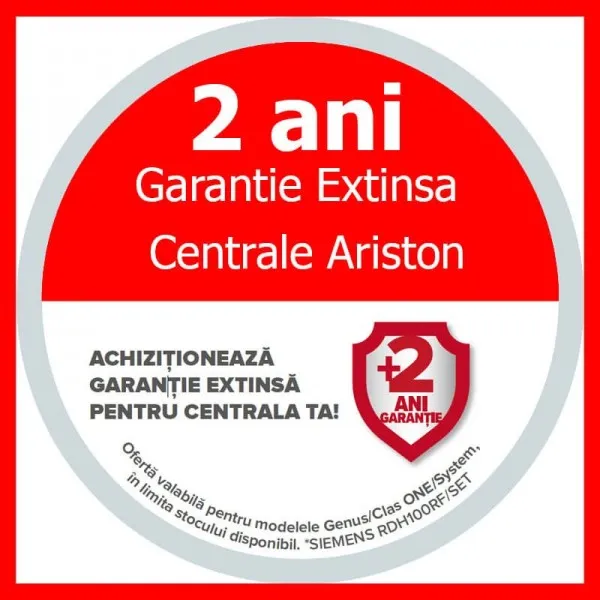 2 ani extragarantie centrale termice Ariston gama ONE 2 ani extragarantie centrale termice Ariston gama ONE