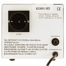 Stabilizator de tensiune cu servomotor PHK-1000VA precizie 3% (PHK-1000VA)