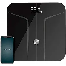 Cantar de baie Cecotec 4152 Surface Precision 9750 Smart Healthy, Maxim 180Kg, FourPrecision, TenBIA, Functie BabyWeight, Afisaj LED (04152)