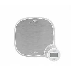 Cantar digital de bucatarie ETA ECOlogic 4770 90000, nu necesita baterii, 5 Kg, TARA, otel inoxidabil