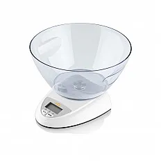 Cantar digital de bucatarie ETA Zori 7778 90000 alb, 5 Kg, precizie 1 gram, TARA, bol din plastic detasabil