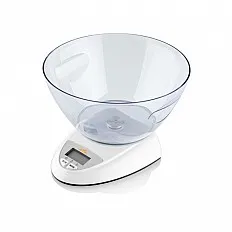 Cantar digital de bucatarie ETA Zori 7778 90000 alb, 5 Kg, precizie 1 gram, TARA, bol din plastic detasabil