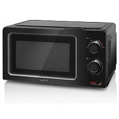 Cuptor cu microunde Gallet FMOM 205B negru, 700 W, 20 litri, 6 niveluri de putere, timer