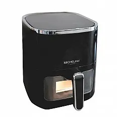Friteuza cu aer cald 138748 Michelino, 5 litri, 1450 W, 80 °C - 200 °C, 12 programe presetate, negru