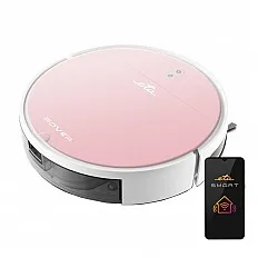 Robot aspirator si mop ETA Rover 1248 90030, Li-Ion 14.4 V/ 2600 mAh, telecomanda, tehnologie SMART, roz