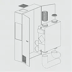 HELTY FLOW M800 STEEL – MONTAJ PERETE, TIP DULAP LEMN ( 800 mc/h) (1VMC01047-1VMC01048)