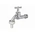 Robinet dublu servici (gradina) - crom SCHLOSSER 1/2" (0017301550001)