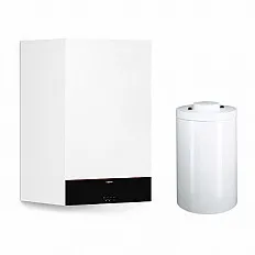 Viessmann Vitodens 100-W B1HG, 25 kW, cu boiler monovalent pentru apa calda menajera de 120 litri (Z031489)
