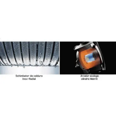 Viessmann Vitodens 200-W 25kW. cu afisaj de 3.5" si boiler bivalent Vitocell 300 litri (Z030680)
