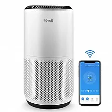 Purificator de aer Smart Levoit Core 400S Wi-Fi, Filtru 3 in 1 True HEPA, Carbon Activ, Senzor Calitate Aer, Mod Auto, Alexa, Google Home, Panou Comanda Touch Screen, Control Remote, Alb (Core400S)