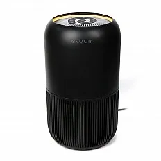 Purificator de aer Evoair, YuvoSpin, Lampă UV-C, Filtru 3in1, True Hepa, Carbon Activ, Pre-filtru, 4 viteze, Funcție Polen/Animale, Mod Noapte, Blocare Ecran, Lumină Ambientală, Negru (YUVOSPINBL)
