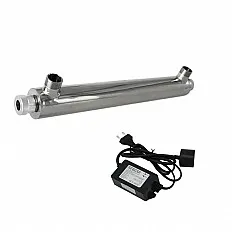 Sterilizator UV apa PureTECH UVC25A, putere lampa 25W, debit 1.5 m3/h, carcasa inox, conexiune 1/2 inch, eficienta pana la 99.9%