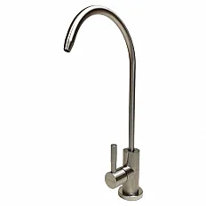 Baterie pentru sisteme de filtrare FILTRO Modern Satin, monocomanda cu pipa pivotanta 360°, cartus ceramic si conectare rapida 1/4 (6 mm), finisaj satinat