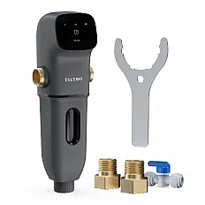 Prefiltru cu purjare automata FILTRO Protector 800, sita inox 40 microni, conexiune 1 inch, purjare programabila la 7/15/30 zile