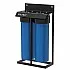 Carcasa filtru FILTRO BIG BLUE 20 TWIN, set 2 bucati cu conexiune 1 inch din alama, filtrare mecanica in 2 stadii, cadru metalic si supapa de eliberare presiune, debit 50 litri/min