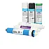Set cartușe filtrante Ecosoft Alkafuse 6 stadii, osmoză inversă cu membrană 75 GPD, remineralizare și creștere pH, standard 10 inch, conectori rapizi 1/4