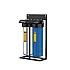 Carcasa filtru apa FILTRO BIG BLUE 20 TWIN MIX, set 2 bucati, conexiune 1 inch alama, filtrare mecanica in 2 stadii, cadru metalic, supapa presiune si cheie incluse