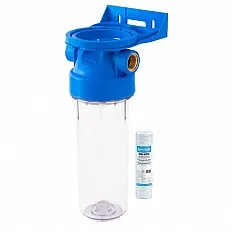 Carcasa filtrare transparenta Ecosoft FPV1PPSW50ECO, racord 1 toli, cartus polipropilena infasurata 50 microni