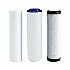 Set 3 cartuse filtrante Ecosoft Ecomix, microfiltrare in 3 stadii, dedurizare si eliminare clor, cartuse 2.5x10 inch, grad filtrare 5 microni, pentru apa rece la chiuveta