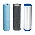 Cartuse filtrante Aquafilter set 3 bucati, seria argint antibacteriana, polipropilena BACinix, carbon bloc si granular cu KDF, microfiltrare 5 microni, dedurizare, compatibile sisteme 10 inch