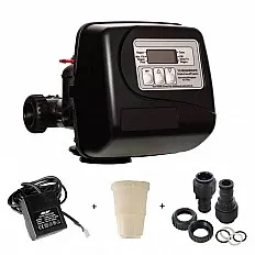 Valva de comanda Clack WS1TC pentru statii automate de filtrare, kit complet cu sursa, distribuitor si conexiuni, programare pe volum sau timp