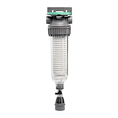 Carcasa filtru cu purjare Ecosoft 3P Mono 10 inch, conexiune 3/4, valva de scurgere 1/2, ansamblu in trei piese pentru aplicatii rezidentiale si comerciale