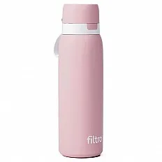 Termos cu filtru carbon activ FILTRO THERMO PURE 740 CB, inox cu perete dublu vacuum, izolare 12 ore, 740 ml, culoare roz