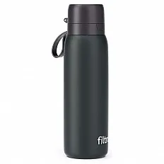 Termos cu filtru carbon activ FILTRO Thermo Pure 740 CB, otel inoxidabil cu perete dublu vacuum, capacitate 740 ml, culoare negru
