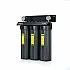 Sistem de filtrare cu 3 carcase FILTRO BIG BLACK 20 TRIO, conexiune 1 inch din alama, cadru metalic si manometre intrare-iesire, filtrare in 3 stadii, cartuse 4.5x20 inch
