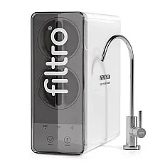 Sistem de osmoza inversa cu debit direct FILTRO INFINITY Lite DF600, capacitate membrana 600 GPD, pompa booster inclusa, 3 stadii de filtrare, fara bazin de stocare, monitorizare TDS apa filtrata
