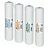 Cartuse filtrante Aquafilter FILTRO MF4 WHITE, set 4 bucati, microfiltrare 1 micron, 4 stadii: sedimente, dedurizare, carbune activat bloc si granular, remineralizare, dimensiune 10x2.5 inch