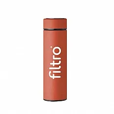 Termos FILTRO Thermo LED Orange, perete dublu din inox 304, afisaj digital tactil al temperaturii, infuzor inclus, capacitate 500 ml