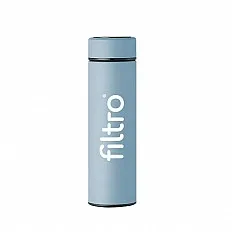 Termos FILTRO Thermo LED Blue, perete dublu din inox 304, afisaj digital tactil al temperaturii, capacitate 500 ml, infuzor inclus