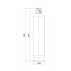 Statie de filtrare automata simplex PureTECH Clack TC 1465, valva 1 inch cu regenerare pe timp, tank fibra 14x65, presiune 2-5 bar, fara material filtrant