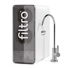 Sistem osmoza inversa direct flow FILTRO INFINITY Lite DF600-ALK3, membrana 600 GPD fara bazin, pompa booster inclusa, 4 stadii filtrare cu remineralizare ALK3 si cartuse twist
