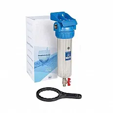 Carcasa filtrare apa Aquafilter FHPR1-3V_R, transparenta 10 inch, filet alama 1