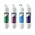 Set 4 cartuse filtrare FILTRO Quick Top, carcasa alba 12x2.5 inch, conector rapid, filtrare sedimente, carbune activ bloc, ultrafiltrare si carbune granular din coaja de cocos