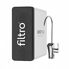 Sistem de osmoza inversa cu debit direct FILTRO INFINITY Alk+ DF800, 6 stadii de filtrare, remineralizare prin cartus ALK3, pompa booster inclusa, afisaj TDS integrat, fara rezervor de stocare